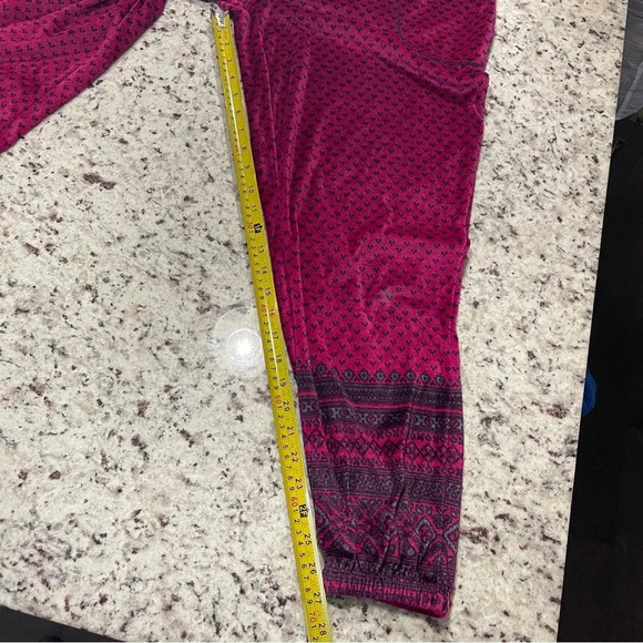Simply Vera By Vera Wang Casual Velour Like Joggers Size Medium Pink Printed - Picture 10 of 10